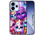 Coque noire taperso pour OPPO Reno 15 et F FS 5G avec motif anime ice cream kawaii protection antichoc personnalisée