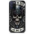 Coque noire taperso pour OPPO A72 4G avec motif mort motard protection antichoc personnalisée