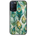 Coque noire taperso pour OPPO Reno 8 LITE avec motif paon plumes protection antichoc personnalisée