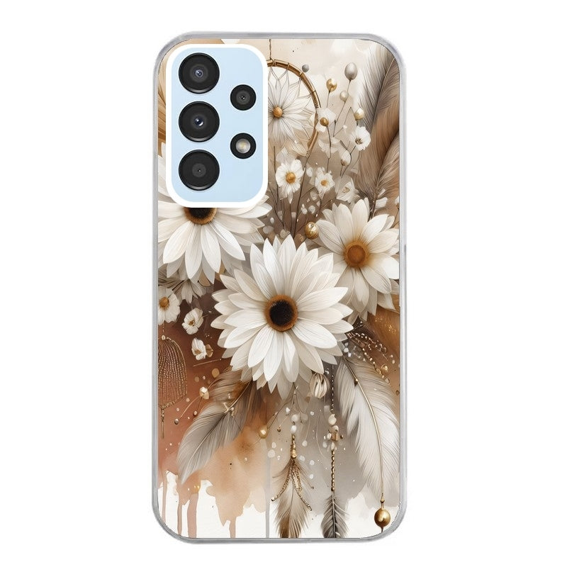 Coque taperso pour Galaxy A13 4G et 5G A23 A53 avec motif dreamcatcher marguerite protection antichoc personnalisée