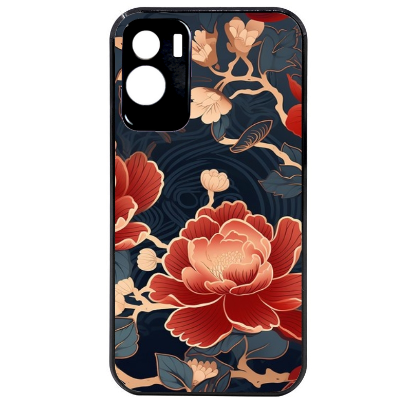 Coque noire taperso pour Honor 70 LITE 90 et LITE avec motif fleur japan protection antichoc personnalisée