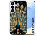 Coque noire taperso pour galaxy S26 et PLUS ULTRA FE avec motif paon mandala protection antichoc personnalisée