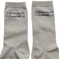 Chaussettes paillettes crème motif marraine formidable