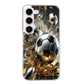 Coque taperso pour galaxy S21 et PLUS ULTRA FE avec motif foot metal personnalisee protection antichoc personnalisée
