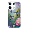Coque taperso pour POCO M6 PRO 4G avec motif colibri couple personnalise protection antichoc personnalisée