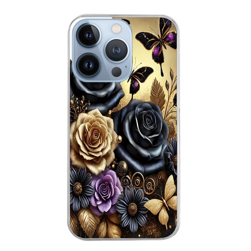 Coque taperso pour Iphone 14 et PRO PLUS PRO MAX avec motif papillon gothic protection antichoc personnalisée