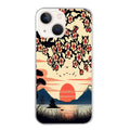 Coque taperso pour Iphone 12 et PRO MINI PRO MAX avec motif japan cerisier protection antichoc personnalisée
