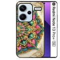Coque noire taperso pour Redmi Note 13 PRO PLUS 5G avec motif mandala 3 protection antichoc personnalisée