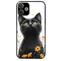 Coque noire taperso pour OPPO A5 PRO 4G et 5G avec motif chat eyes protection antichoc personnalisée