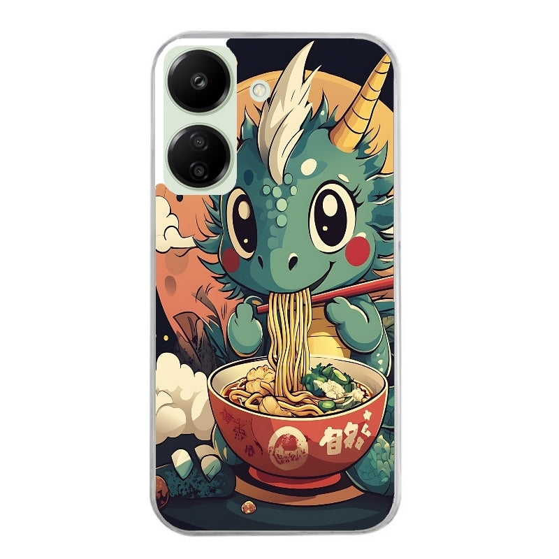 Coque taperso pour POCO C65 4G avec motif dragon ramen 1 protection antichoc personnalisée