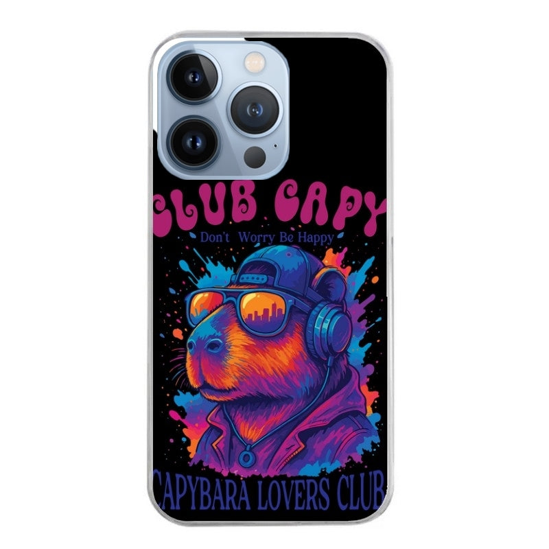 Coque taperso pour Iphone 11 et PRO PRO MAX avec motif capybara club protection antichoc personnalisée