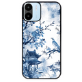 Coque noire taperso pour Redmi A1 et A2 avec motif japan art protection antichoc personnalisée
