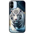 Coque noire taperso pour Redmi A1 et A2 avec motif tigre polaire protection antichoc personnalisée