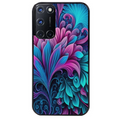 Coque noire taperso pour OPPO Reno 8 LITE avec motif tropical violet et des fleurs protection antichoc personnalisée