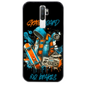 Coque noire taperso pour OPPO A5 A9 2020 avec motif skate board protection antichoc personnalisée