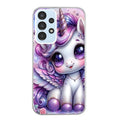 Coque taperso pour Galaxy A13 4G et 5G A23 A53 avec motif licorne violette protection antichoc personnalisée