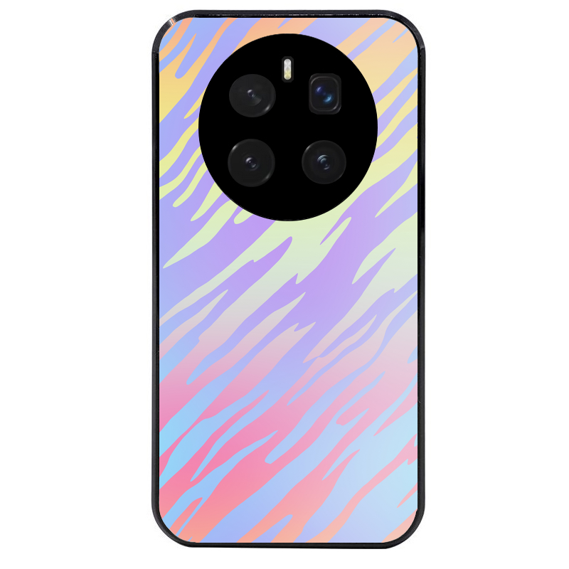 Coque noire taperso pour Magic 8 LITE et PRO avec motif zebre pastel protection antichoc personnalisée
