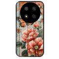 Coque noire taperso pour Magic 7 LITE et PRO avec motif bois et papillon 3 protection antichoc personnalisée