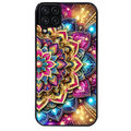 Coque noire taperso pour galaxy A22 A32 A52 A52S 4G 5G  avec motif mandala 2 protection antichoc personnalisée