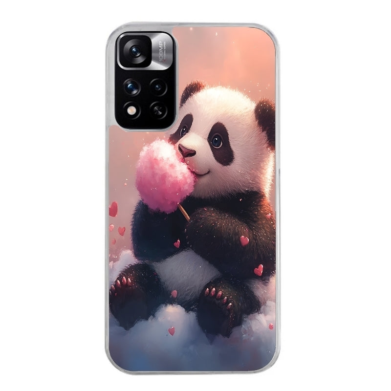 Coque taperso pour Redmi Note 12 4G 5G PRO 4G avec motif panda bonbon protection antichoc personnalisée