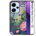 Coque noire taperso pour Redmi Note 13 PRO PLUS 5G avec motif colibri couple personnalise protection antichoc personnalisée