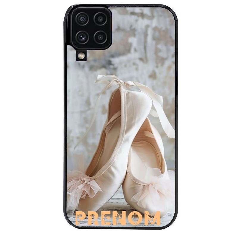 Coque noire taperso pour galaxy A22 A32 A52 A52S 4G 5G  avec motif ballerine danse personnalisee protection antichoc personnalisée