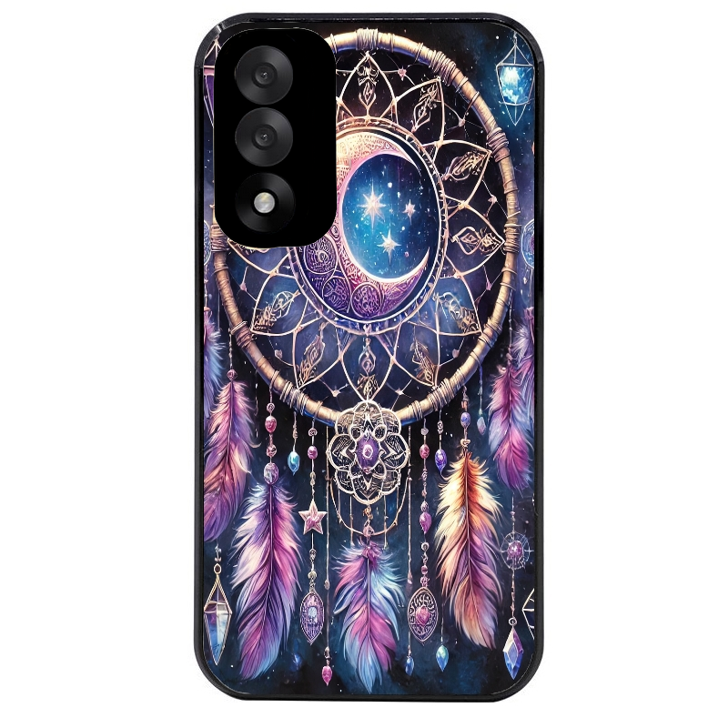 Coque noire taperso pour OnePlus Nord 5 avec motif dreamcatcher et lune protection antichoc personnalisée