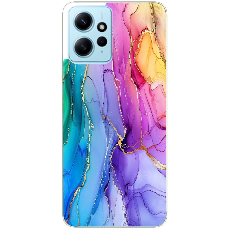 Coque taperso pour POCO X5 5G avec motif marbre tie dye protection antichoc personnalisée