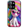 Coque noire taperso pour POCO C85 avec motif licorne pop art protection antichoc personnalisée