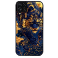 Coque noire taperso pour galaxy A22 A32 A52 A52S 4G 5G  avec motif tigre et fleur protection antichoc personnalisée