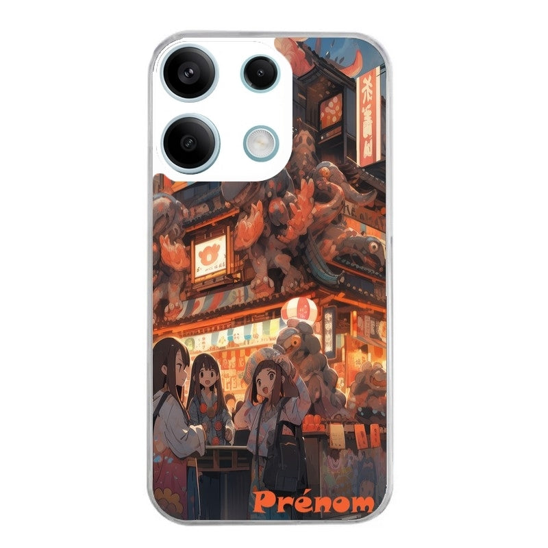 Coque taperso pour POCO X6 5G avec motif anime street japan personnalise protection antichoc personnalisée