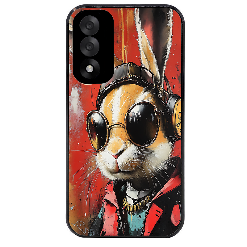 Coque noire taperso pour OnePlus Nord 5 avec motif lapin tag protection antichoc personnalisée