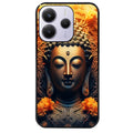 Coque noire taperso pour Redmi Note 14 et PRO PLUS 4G 5G avec motif bouddha et fleur protection antichoc personnalisée