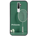 Coque noire taperso pour OPPO A5 A9 2020 avec motif badminton sport personnalise protection antichoc personnalisée