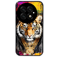 Coque noire taperso pour OnePlus 13 avec motif tigre style hip hop protection antichoc personnalisée