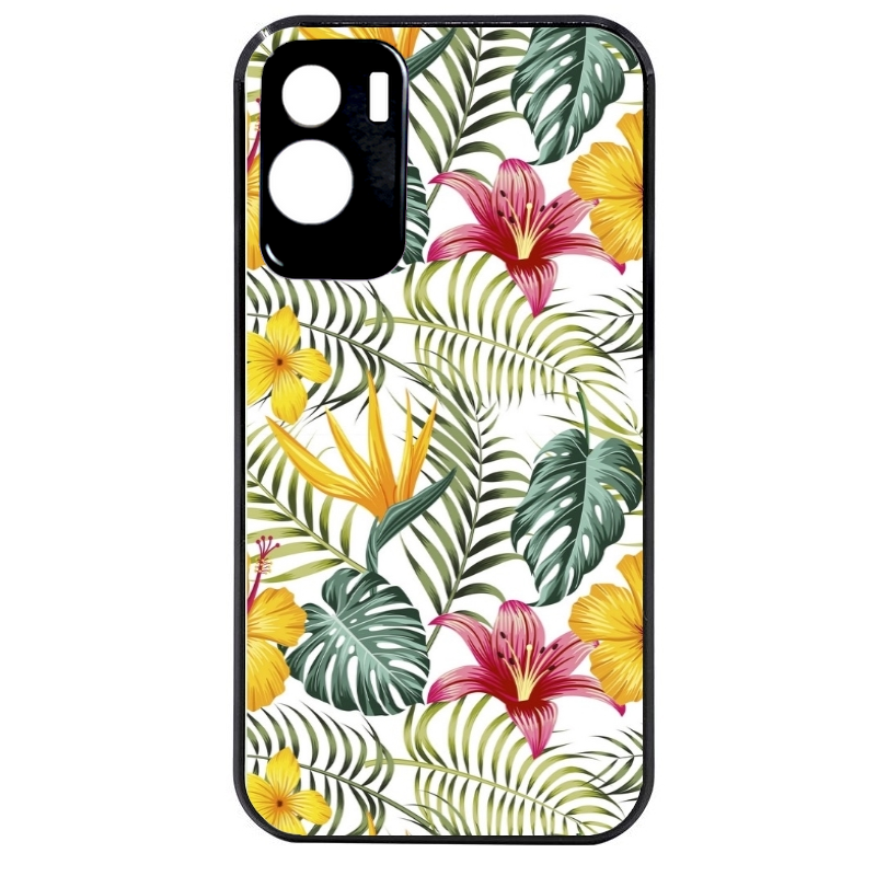 Coque noire taperso pour Honor 70 LITE 90 et LITE avec motif jungle et fleur hibiscus protection antichoc personnalisée