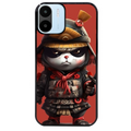 Coque noire taperso pour Redmi A1 et A2 avec motif panda et samourai protection antichoc personnalisée