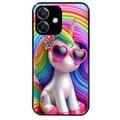 Coque noire taperso pour OPPO A40 avec motif licorne pop art protection antichoc personnalisée