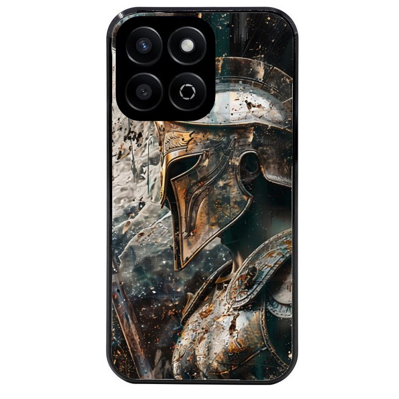 Coque noire taperso pour Honor 70 LITE 90 et LITE avec motif spartan guerrier protection antichoc personnalisée