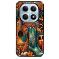 Coque noire taperso pour POCO M8 5G et PRO 5G avec motif cow boy et texas automne protection antichoc personnalisée