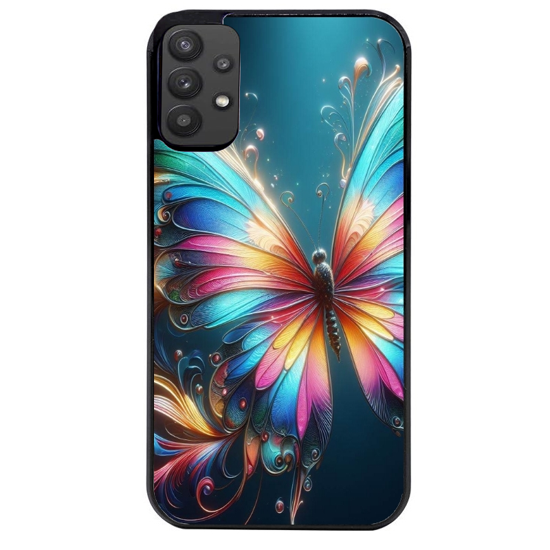 Coque noire taperso pour galaxy A22 A32 A52 A52S 4G 5G  avec motif papillon arc protection antichoc personnalisée