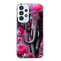 Coque taperso pour Galaxy A13 4G et 5G A23 A53 avec motif elephant et fleurs protection antichoc personnalisée