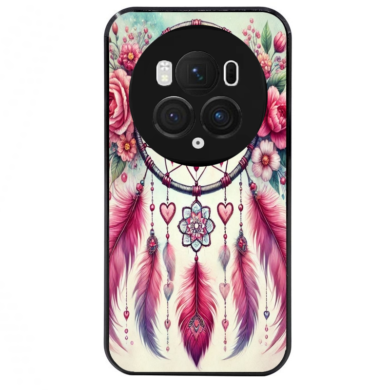 Coque noire taperso pour Magic 5 6 LITE et PRO avec motif dreamcatcher et papillon protection antichoc personnalisée