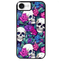 Coque noire taperso pour Iphone 17 17E AIR MAX PRO avec motif tete de mort violet protection antichoc personnalisée