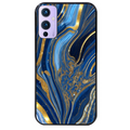 Coque noire taperso pour OnePlus 9 et 9 PRO avec motif marbre bleu agathe protection antichoc personnalisée