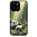 Coque noire taperso pour Honor X6 4G avec motif panda bambou protection antichoc personnalisée