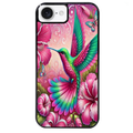 Coque noire taperso pour Iphone 17 17E AIR MAX PRO avec motif colibri et fleurs protection antichoc personnalisée