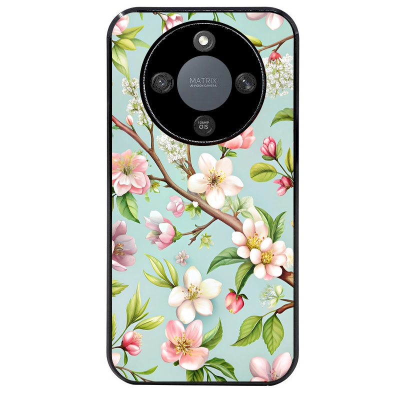 Coque noire taperso pour Magic 8 LITE et PRO avec motif fleur de printemps protection antichoc personnalisée