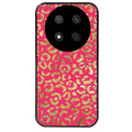 Coque noire taperso pour Magic 7 LITE et PRO avec motif leopard fuschia protection antichoc personnalisée
