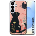 Coque noire taperso pour galaxy S26 et PLUS ULTRA FE avec motif chat papillon 2 protection antichoc personnalisée